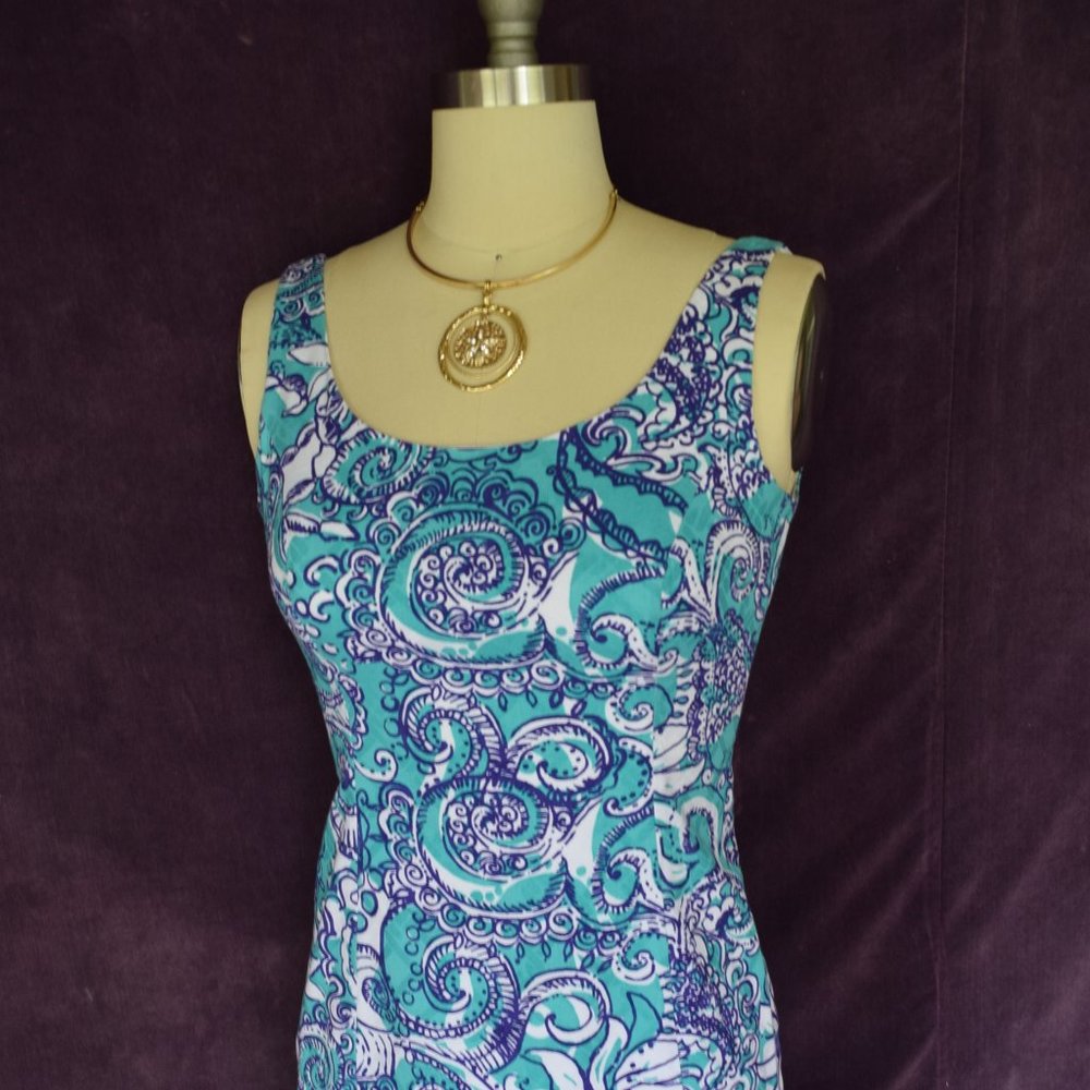 Lilly Pulitzer Eaton Dress Seafoam Green Mantauk - Picture 6 of 10